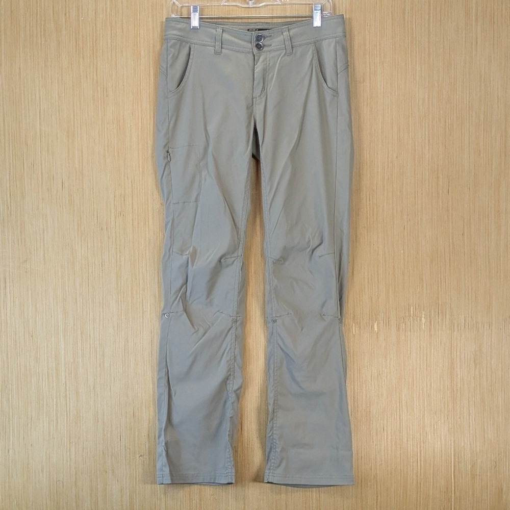 Prana Halle Gorpcore Granola Roll Up Hiking Pants Womens Size 4 Neutral Beige‎